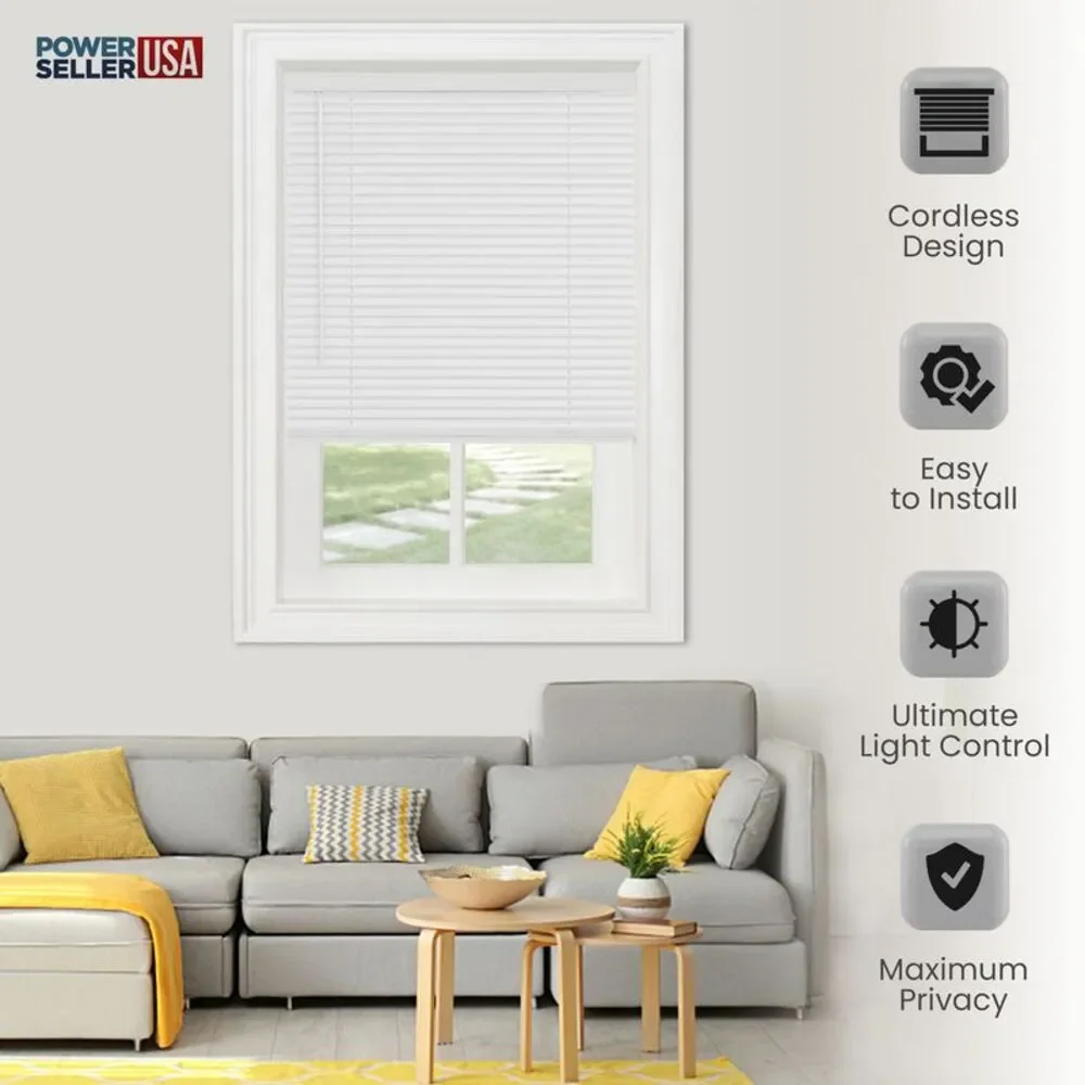 PowerSellerUSA Cordless Window Blinds, Privacy & Light Filtering 1